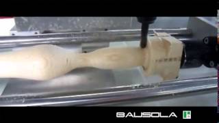 BAUSOLA  Tornitura gamba in legno con pantografo CNC a 4 assi  Lathe with 4axis CNC pantograph [upl. by O'Callaghan]