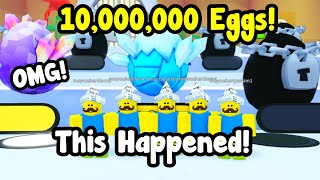 I Opened 10 Million New Eggs And Hatched This On Camera In Pet Simulator 99 [upl. by Joost]