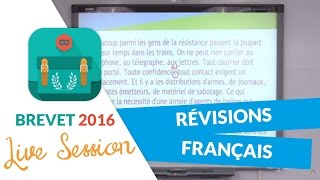 Brevet 2016  révisions de Français [upl. by Alliuqahs]