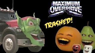 Maximum Overdrive TRAILER Trashed Annoying Orange Reaction [upl. by Inram893]