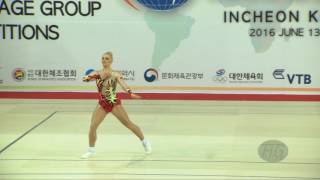 GERULYTE Skaiste LTU  2016 Aerobic Worlds Incheon KOR  Qualifications Individual Women [upl. by Sonstrom]