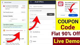 BookMyShow Offers  BookMyShow app coupon code [upl. by Aniakudo]