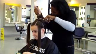 Girl shave head bald in parlour [upl. by Eednas422]