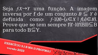 MA11 cap3 exercício 31B versão 2023 mestrado profmat [upl. by Sufur]