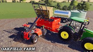 Feeding pigs harvesting potatoes grass work★Farming Simulator 2019 Timelapse★Oakfield Farm 13 [upl. by Huskey280]