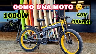 Bicicleta Montaña Electrica Plegable Lankeleisi XT750 Plus Fat 45kmh 1000w🚀 Como una moto😵 [upl. by Nyleuqcaj299]