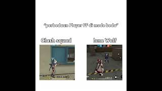 Perbedaan Player FF di mode beda 🥰 shorts freefire games funny memes humor relatable [upl. by Eadwine]