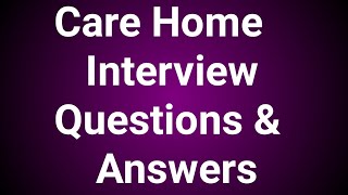 🇬🇧UK care home job interview questions and answerscare assistant interviewSenior care interviewUk [upl. by Yezdnil]