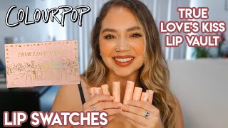 COLOURPOP TRUE LOVES KISS LIPSTICK VAULT  LIP SWATCHES  REVIEW  Makeupbytreenz [upl. by Sremmus]