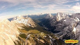 Zugspitze amp Wetterstein Gebirge from the sky [upl. by Eerrahs]