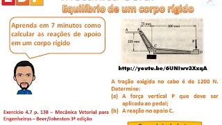 Mecânica Geral Equilíbrio do corpo rígido [upl. by Cote]