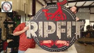 Custom Metal Business Sign  RIPFIT lobby sign  Alabama Metal Art [upl. by Latrice]