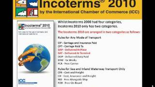 Incoterms® 2010 Videos Part 1 New terms and Structure [upl. by Aleron]