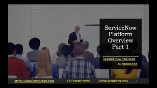 ServiceNow Training  ServiceNow Platform Overview Part 1  ServiceNow Course Training [upl. by Bord]