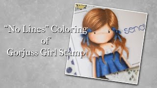 No Lines Coloring Gorjuss Girl Stamp [upl. by Aynatahs440]