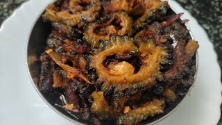 Pavakkai fry recipe in Tamil How to make pavakkai varuval recipe in Tamil [upl. by Nahpets]