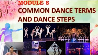 Common Dance Terms and Dance Steps  PE 2  Rhythmic Activities [upl. by Dorette200]