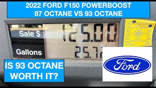 87 vs 93 Octane  2022 Ford F150 Powerboost Lariat ford f150 powerboost review mpg [upl. by Assened]