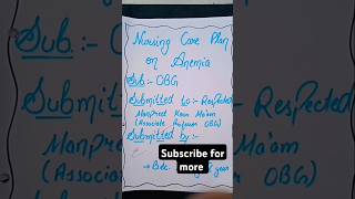 Nursing care plan on Anemia obg medical surgucal nursing nursing nursingsecrets bscnursing [upl. by Hermia528]