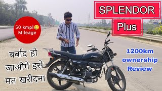 Hero splendor plus bs6 ownership review  splendor frist service cost  splendor plus black edition [upl. by Fricke]