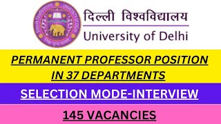 🚨 PERMANENT PROFESSOR vacancies for 👉 PhD holders 🔥 INTERVIEW for the SELECTION professor jobs [upl. by Terena344]