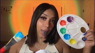 ASMR Spit Painting You With Edible Paint 🎨 Mouth sounds [upl. by Neelie]