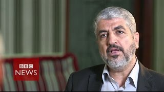 Hamas leader Khaled Meshaal exclusive interview  BBC News [upl. by Eannyl]