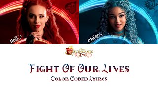 Kylie Cantrall amp Malia Baker  Fight of Our Lives Color Coded Lyrics Descendants The Rise of Red [upl. by Farant]