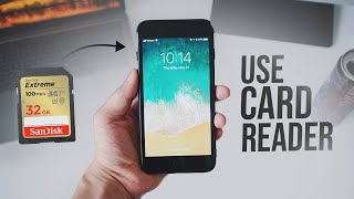 How to Use Card Reader  SD Card iPhone tutorial [upl. by Anibur296]