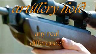 air rifle artillery hold vs standard hold basic comparison shootingsports precisionrifle [upl. by Jeanna]