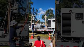 National Grid Utility Safety Demo Power Lines Aluminum Ladder Safety [upl. by Kala]