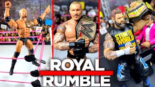 FANTASY BOOKING ROYAL RUMBLE 2024 WWE FIGURES [upl. by Aenaj310]