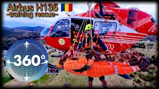 Helicopter rescue H135 360° video hoist training [upl. by Monaco]