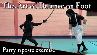 British Military Sabre Instruction  Parry Riposte [upl. by Gnilyarg617]