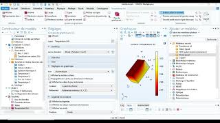 Etude du transfert de chaleur sur une paroi faite en bois sur comsol [upl. by Nicki847]