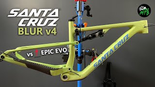 20222024 SANTA CRUZ Blur v4 vs Specialized EPIC EVO C and CC Carbon FRAME Quick Review [upl. by Dorcea206]