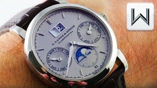 A Lange amp Sohne Saxonia Annual Calender Platinum 330025 Luxury Watch Review [upl. by Fayola]