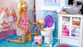 Barbie amp Ken Doll Family Toddler Get Well Routine [upl. by Parrie258]