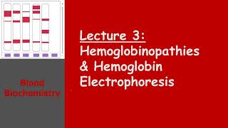 Blood Biochemistry  Hemoglobinopathies amp Hemoglobin Electrophoresis [upl. by Mackey]