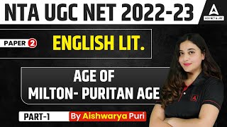 Age of Milton Puritan Age in English Literature for UGC NET Paper 2 UGC NET 2023 [upl. by Gainer]