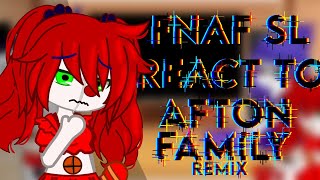 Fnaf SL react to afton family remix [upl. by Shaffer]