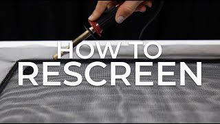 How To RescreenRepair  FlexScreen Window Screen  Window Manufacturers Exclusive [upl. by Cowden547]