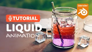 Blender Glass and Liquid Animation Tutorial  Polygon Runway [upl. by Quenna]