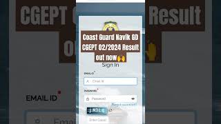 Coast Guard Navik GD CGEPT 022024 Result out now🙌 [upl. by Zil]