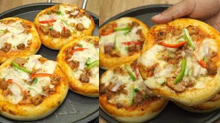 Bun pizza on a cooking pan without oven [upl. by Maleeny]