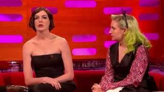 Lena Dunham amp Anne Hathaway attempt English accents [upl. by Attela]