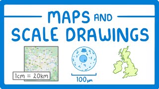 GCSE Maths  Using Scales on Maps and Scale Diagrams [upl. by Tarrel]