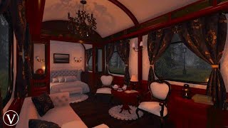 Rainy Orient Express  Train Night Ambience  Steam Train Rain amp Rolling Thunderstorm Sounds [upl. by Puduns]