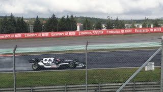 Honda 2021 F1 engine brutal downshift sound pops and bangs [upl. by Wrand]