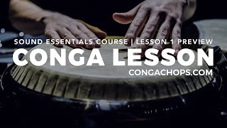 The Six Essential Conga Tones  Lesson Preview  Conga Chops [upl. by Gothart]